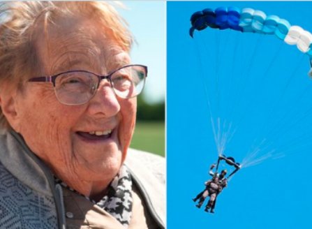 103-годишна шведка подобри световния рекорд за скачане с парашут