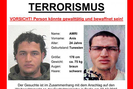 Германия издирва тунизиеца Анис Амри за нападението в Берлин