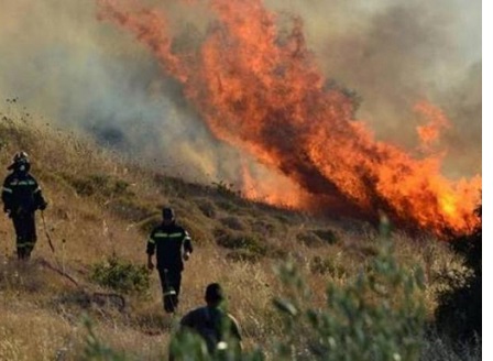 Голям пожар бушува на остров Тасос