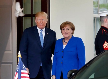 Доналд Тръмп и Ангела Меркел се срещнаха във Вашингтон